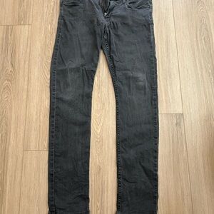 PAIGE Black Straight Jeans Modern Fit